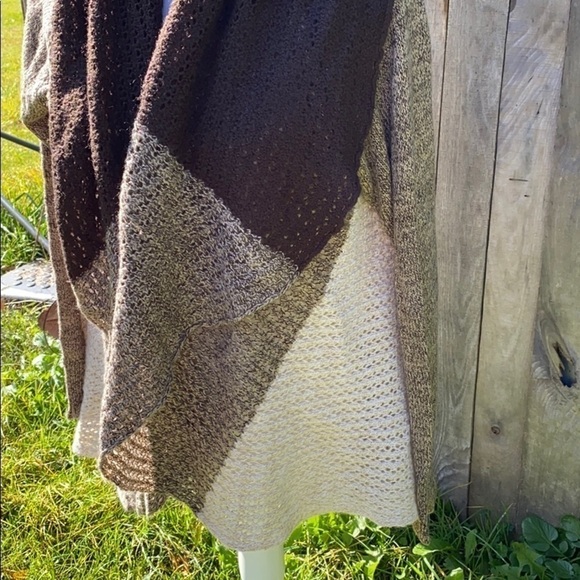 Carolyn Taylor Open Front Sweater Cardigan Brown Size Small - Picture 6 of 11